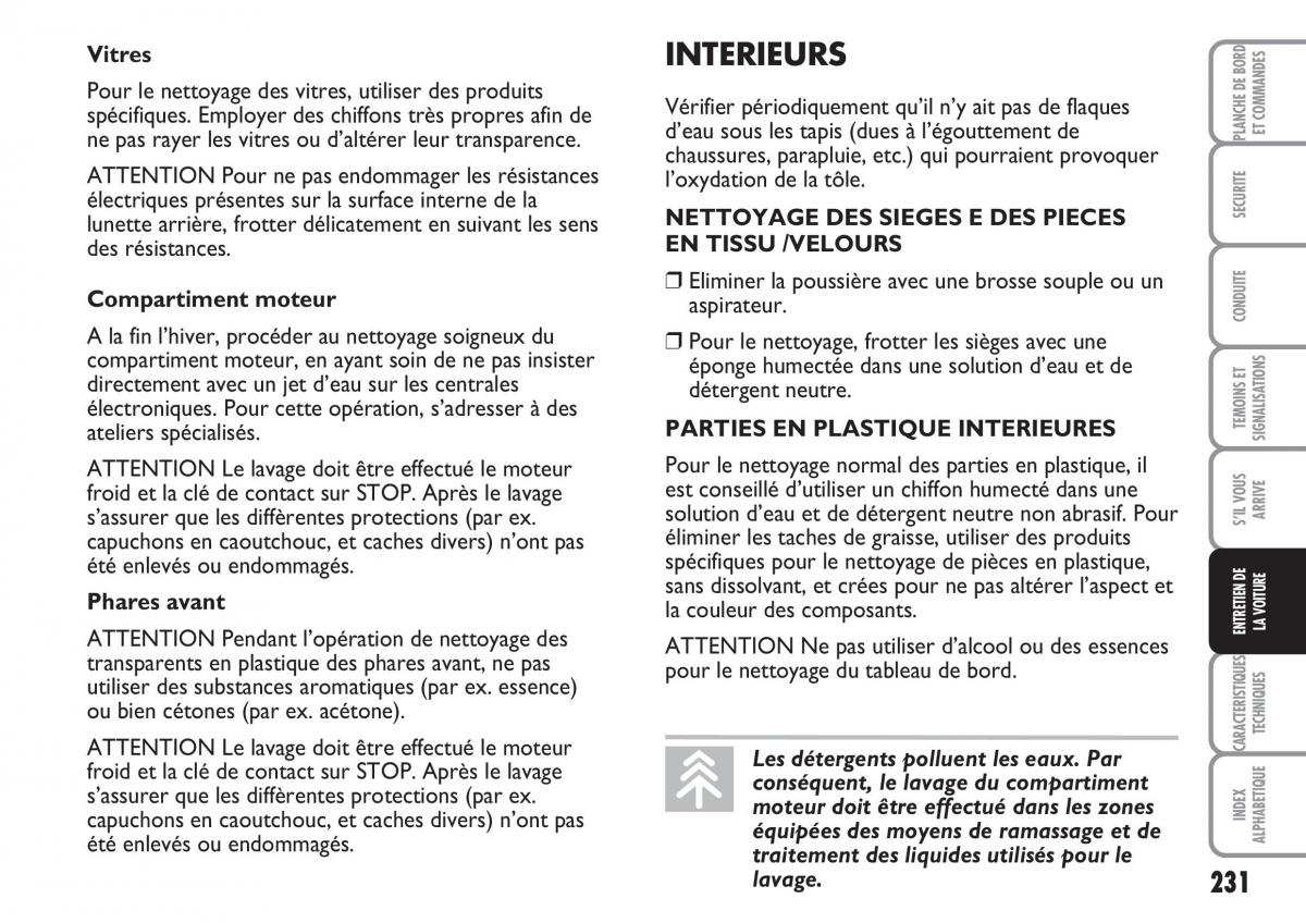 Fiat Multipla II 2 manuel du proprietaire / page 232