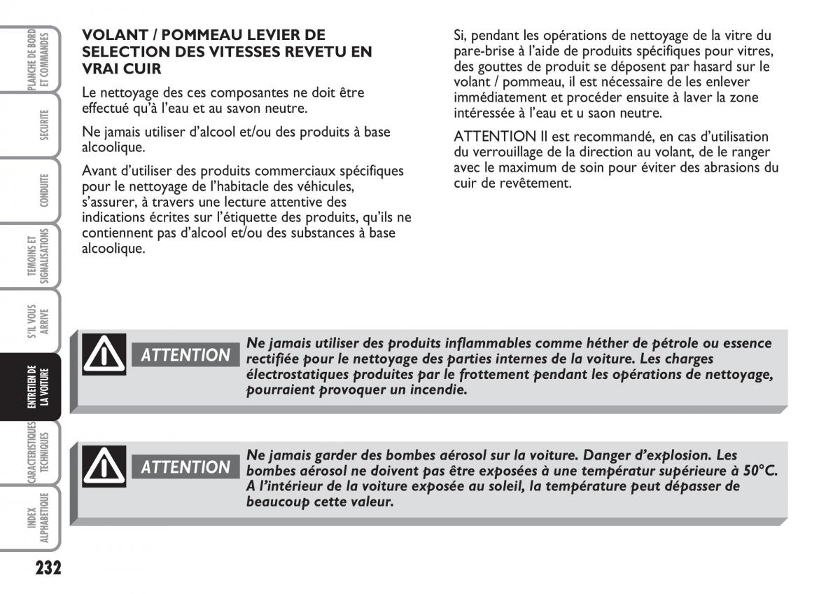 Fiat Multipla II 2 manuel du proprietaire / page 233