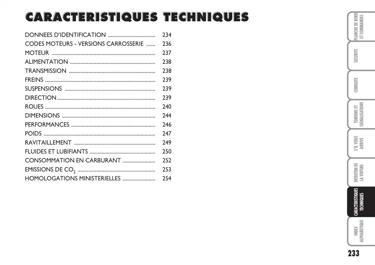 Fiat Multipla II 2 manuel du proprietaire / page 234