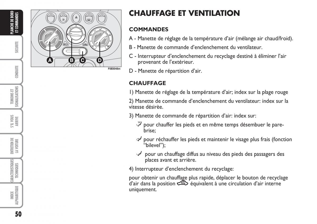 Fiat Multipla II 2 manuel du proprietaire / page 51