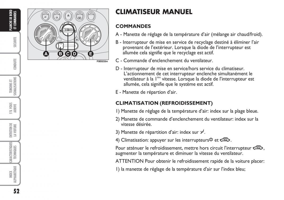 Fiat Multipla II 2 manuel du proprietaire / page 53