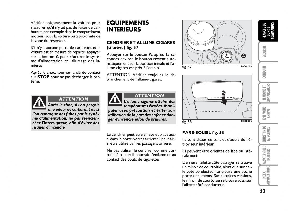 Fiat Panda I 1 manuel du proprietaire / page 55