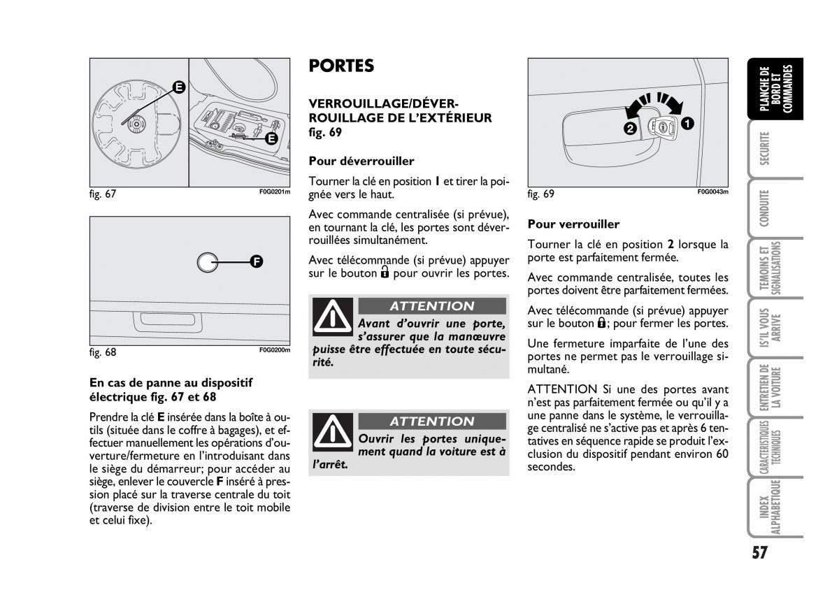 Fiat Panda I 1 manuel du proprietaire / page 59