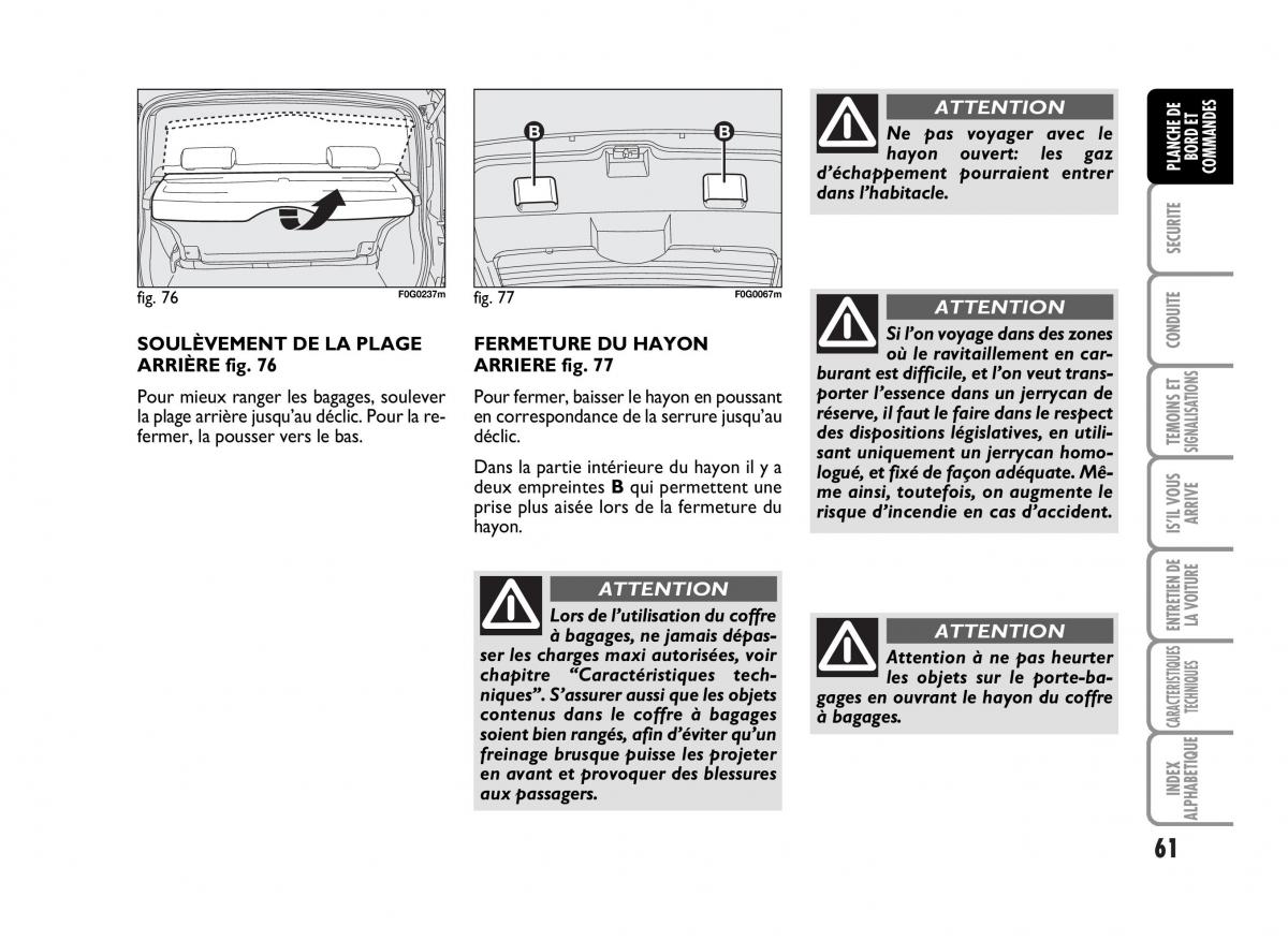 Fiat Panda I 1 manuel du proprietaire / page 63