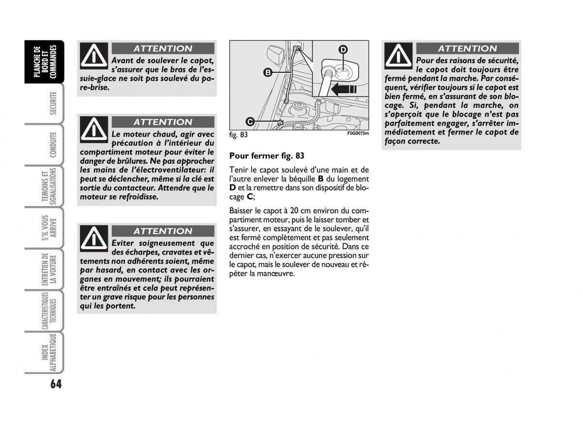 Fiat Panda I 1 manuel du proprietaire / page 66