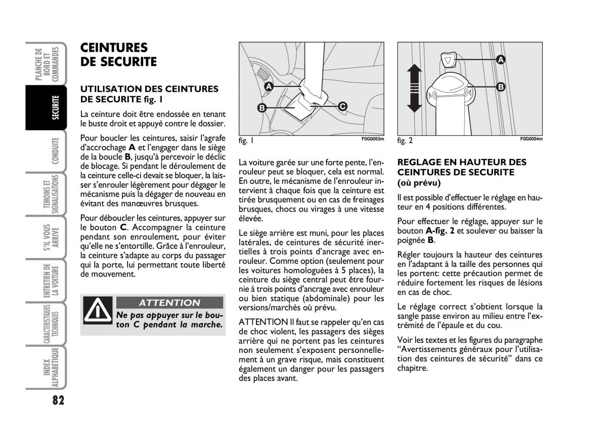 Fiat Panda I 1 manuel du proprietaire / page 84