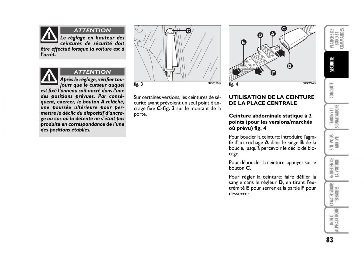 Fiat Panda I 1 manuel du proprietaire / page 85