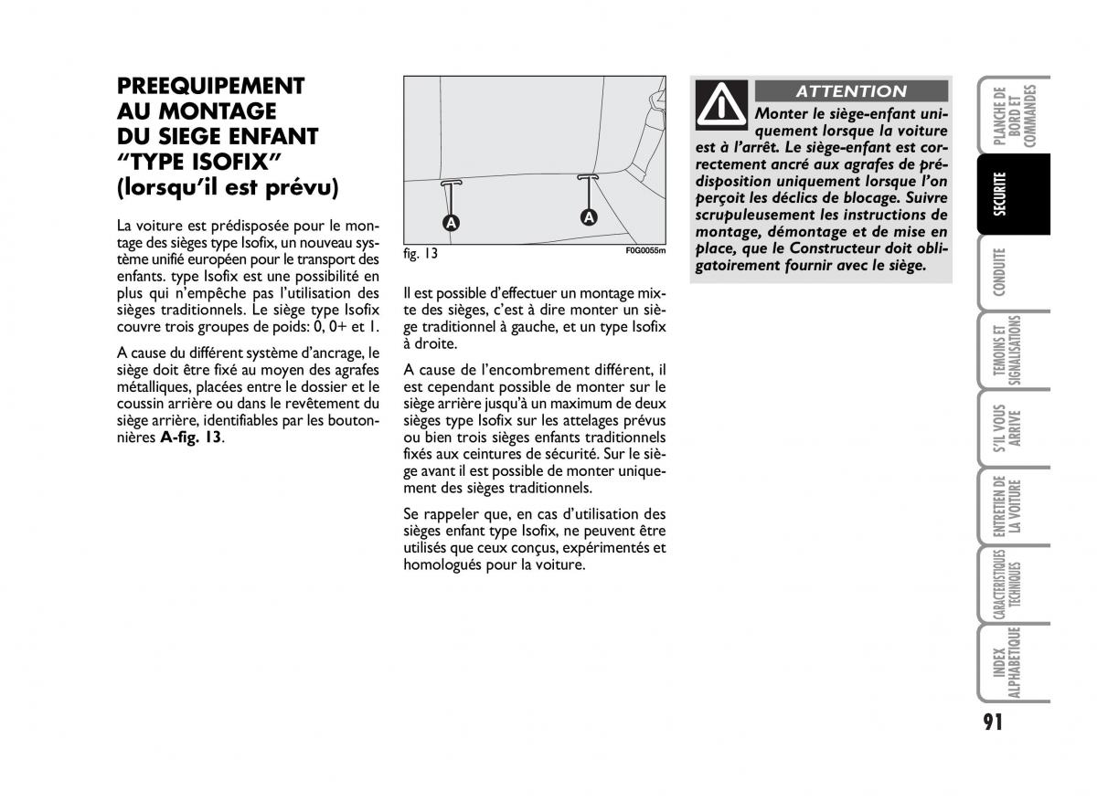 Fiat Panda I 1 manuel du proprietaire / page 93