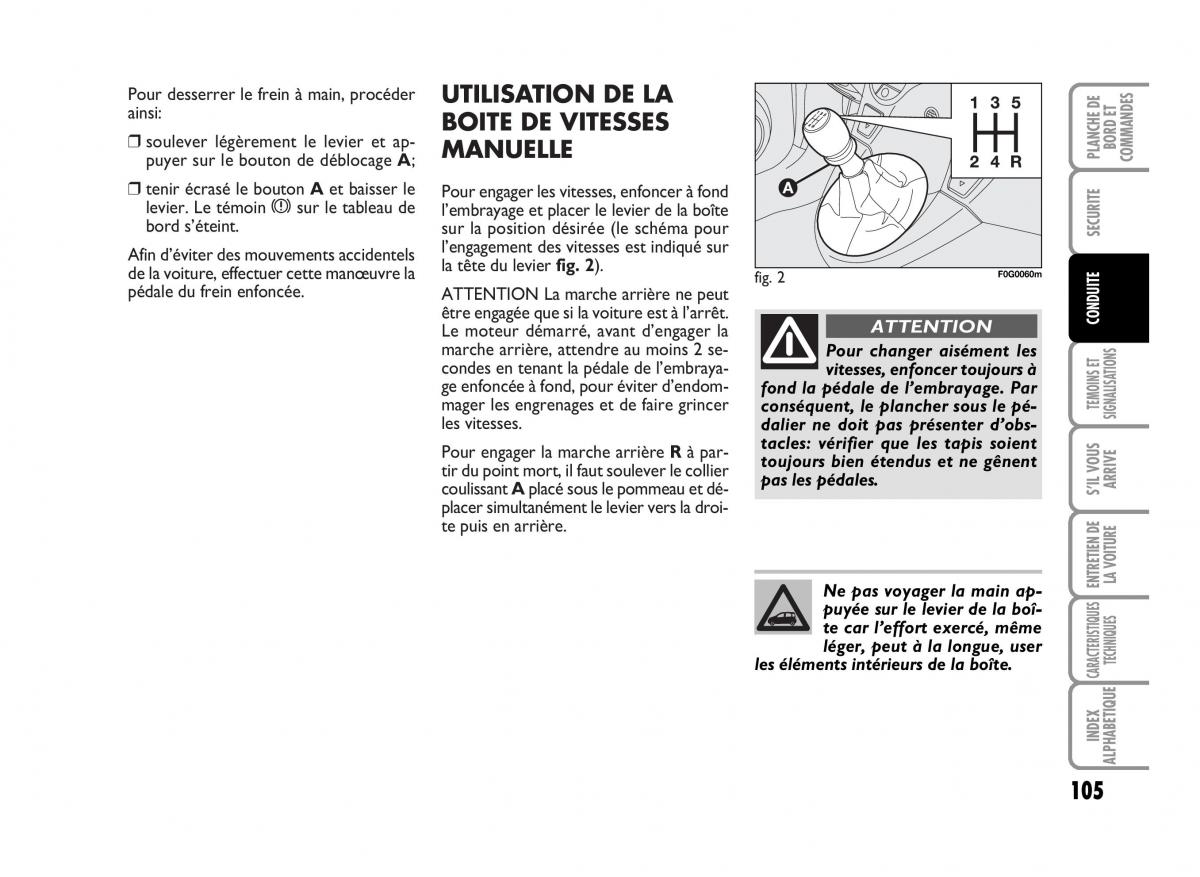 Fiat Panda I 1 manuel du proprietaire / page 107