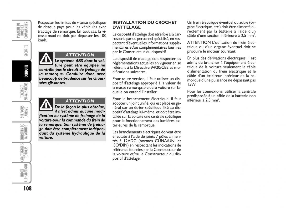 Fiat Panda I 1 manuel du proprietaire / page 110