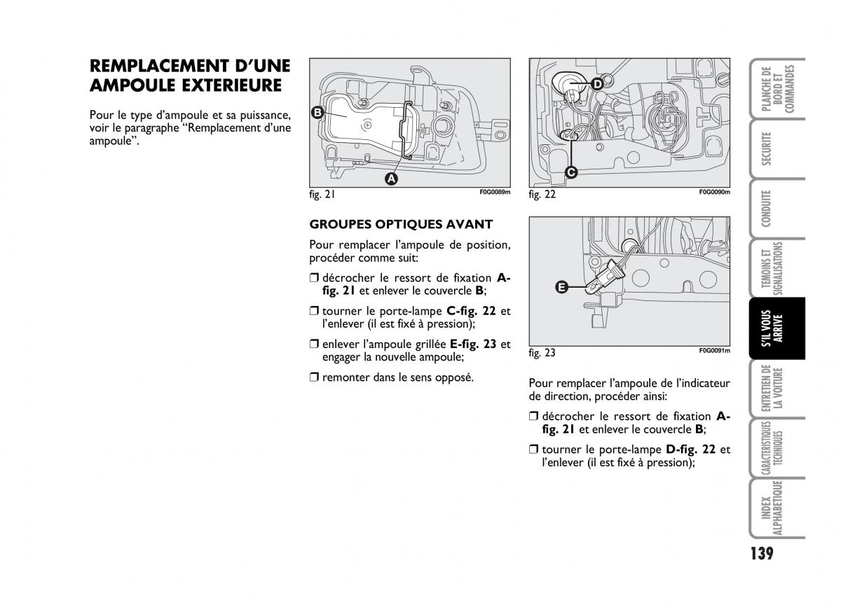 Fiat Panda I 1 manuel du proprietaire / page 141