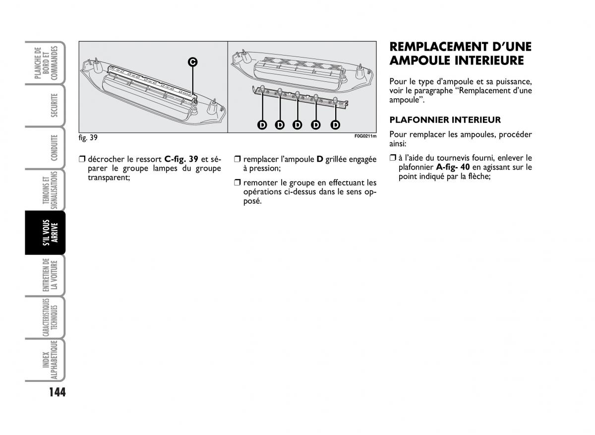 Fiat Panda I 1 manuel du proprietaire / page 146