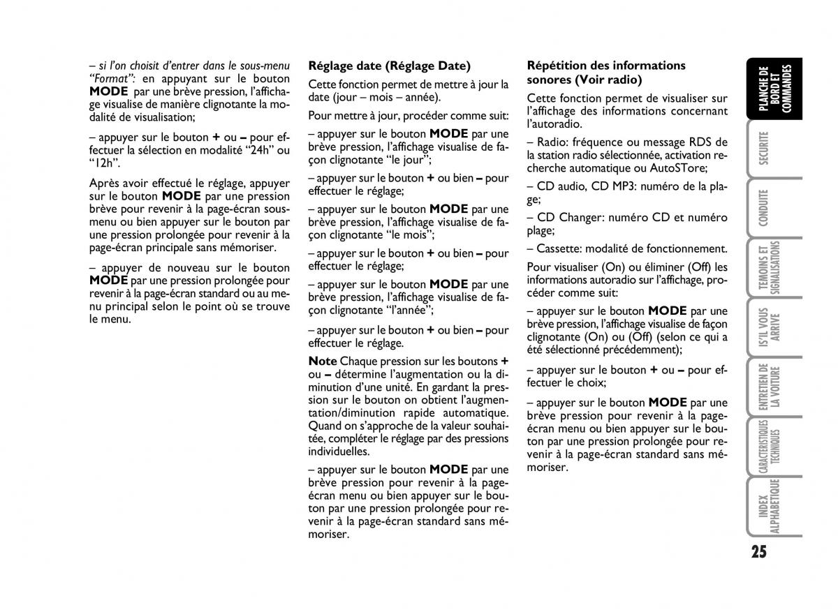 Fiat Panda I 1 manuel du proprietaire / page 27