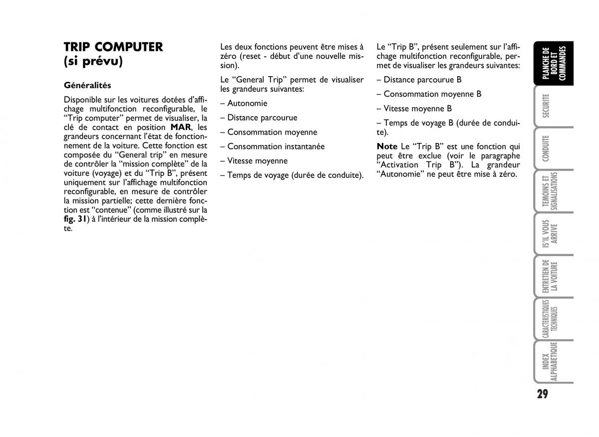 Fiat Panda I 1 manuel du proprietaire / page 31