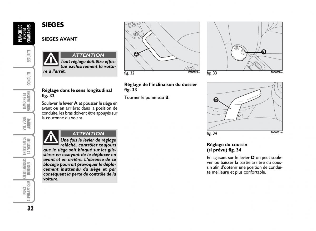 Fiat Panda I 1 manuel du proprietaire / page 34