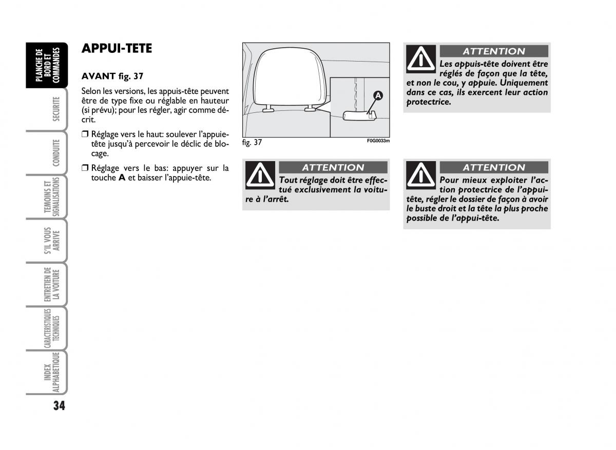 Fiat Panda I 1 manuel du proprietaire / page 36