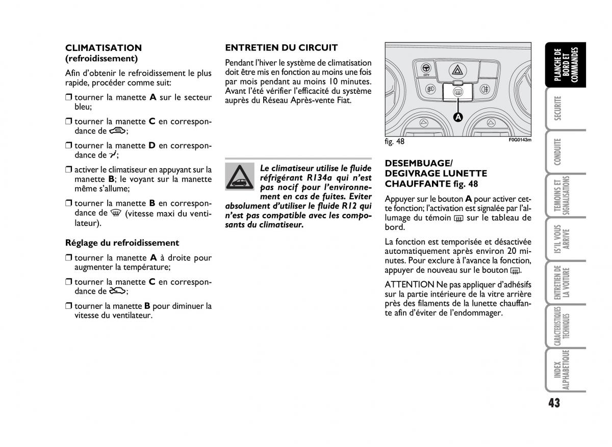 Fiat Panda I 1 manuel du proprietaire / page 45