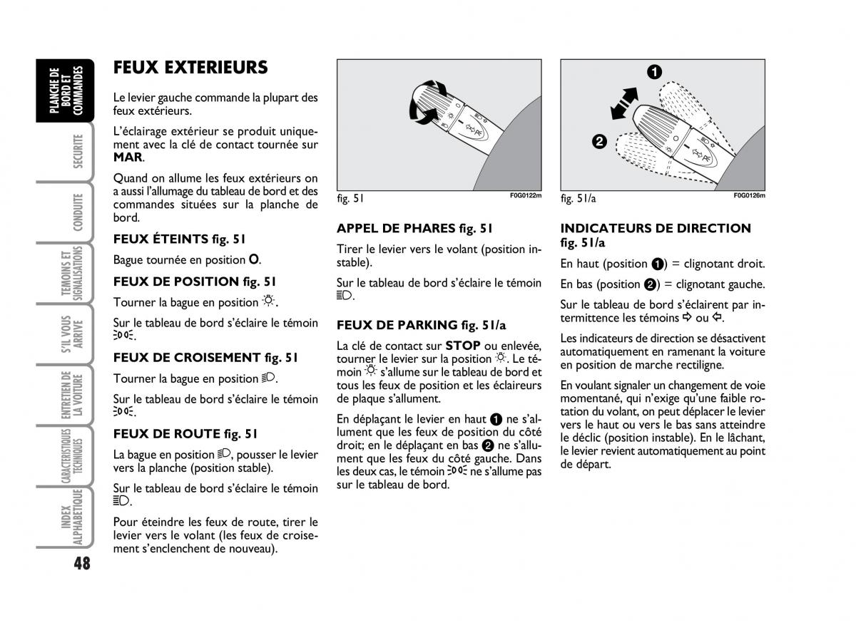 Fiat Panda I 1 manuel du proprietaire / page 50