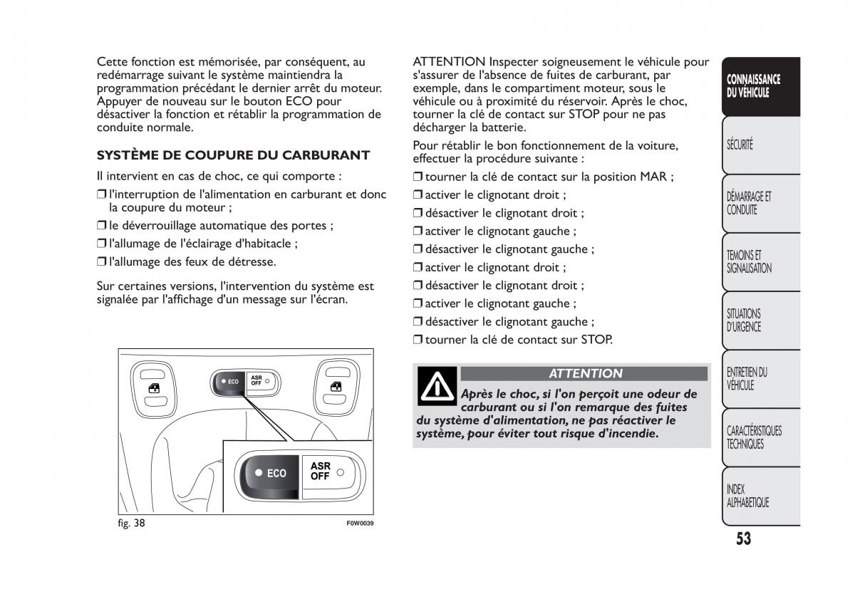 Fiat Panda II 2 manuel du proprietaire / page 57