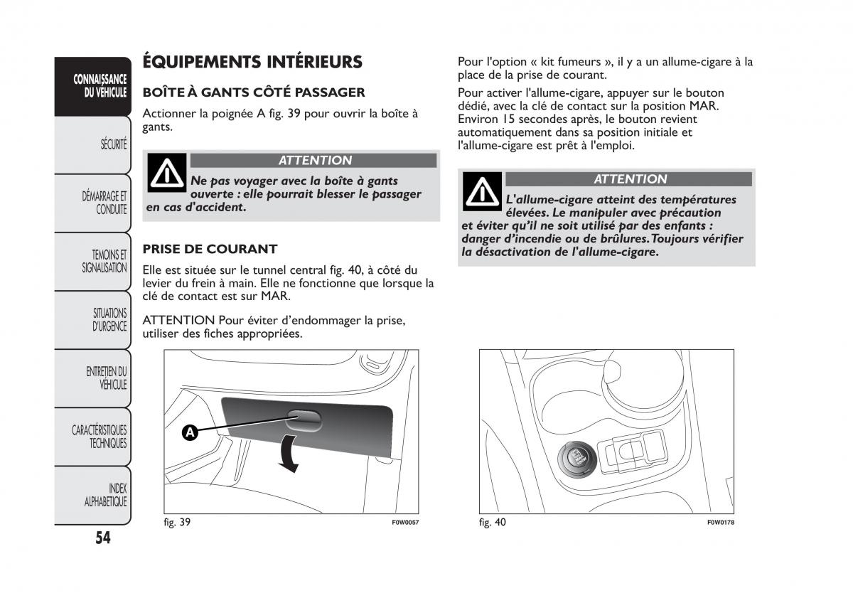 Fiat Panda II 2 manuel du proprietaire / page 58