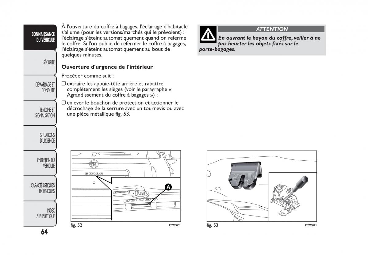 Fiat Panda II 2 manuel du proprietaire / page 68