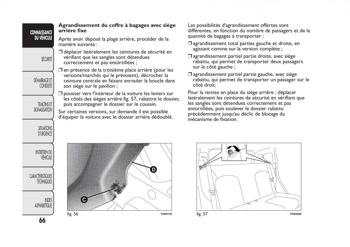 Fiat Panda II 2 manuel du proprietaire / page 70