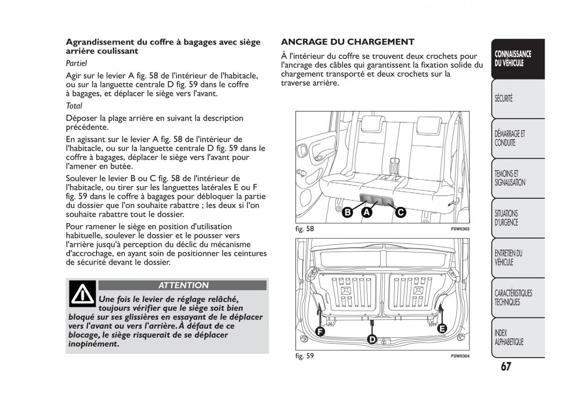 Fiat Panda II 2 manuel du proprietaire / page 71