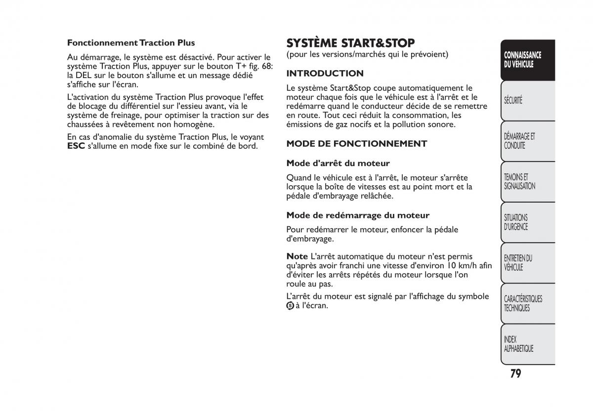 Fiat Panda II 2 manuel du proprietaire / page 83