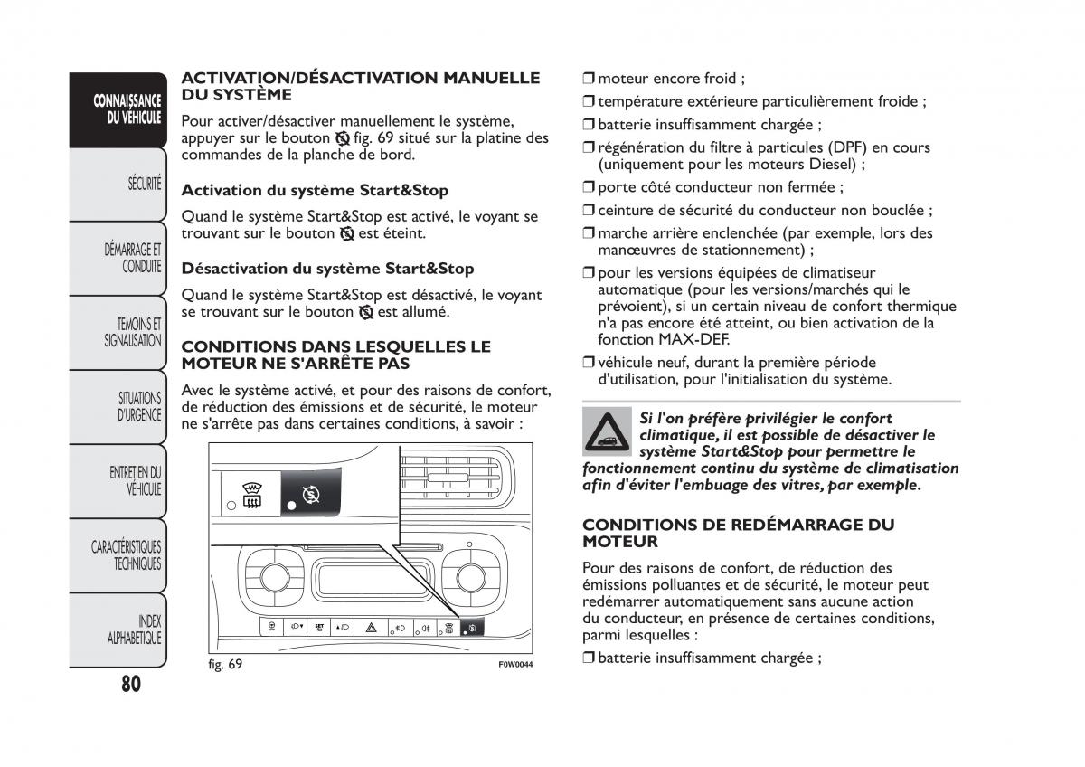 Fiat Panda II 2 manuel du proprietaire / page 84