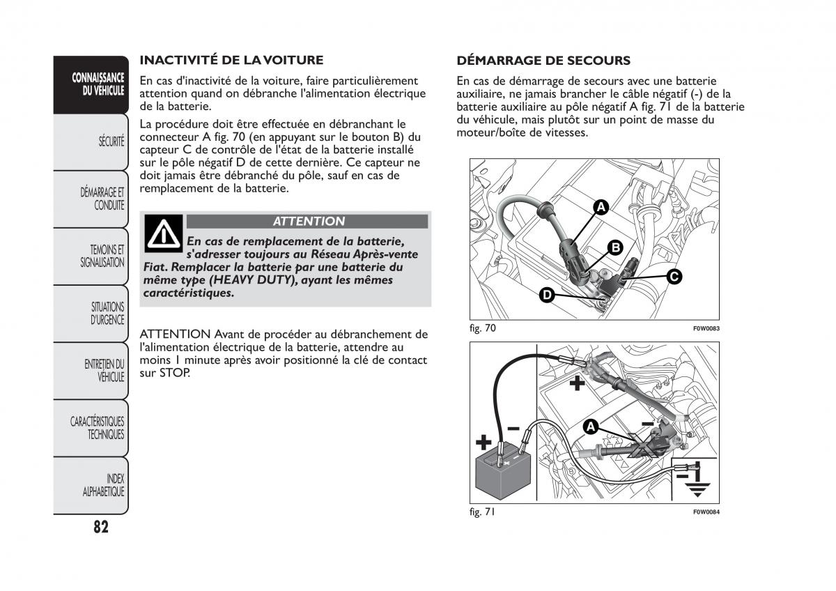 Fiat Panda II 2 manuel du proprietaire / page 86