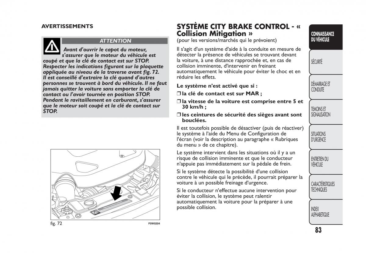 Fiat Panda II 2 manuel du proprietaire / page 87