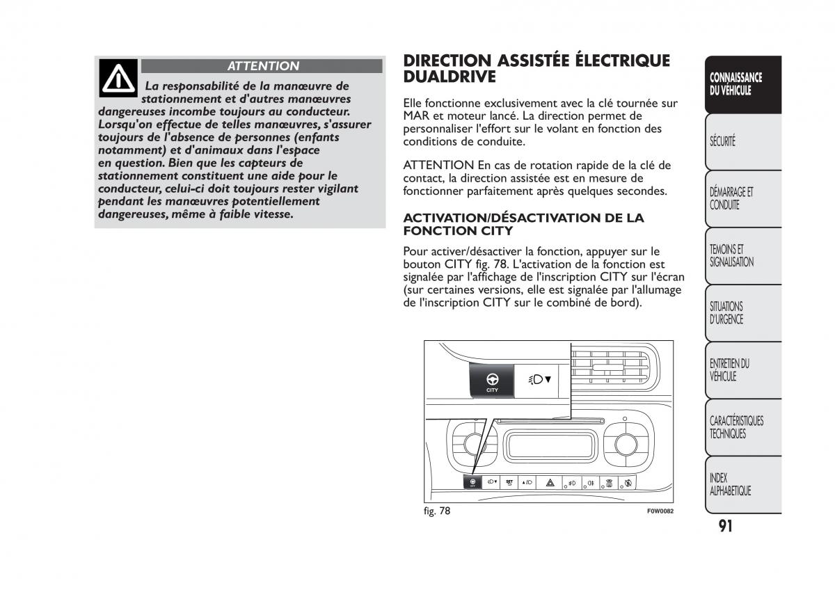 Fiat Panda II 2 manuel du proprietaire / page 95