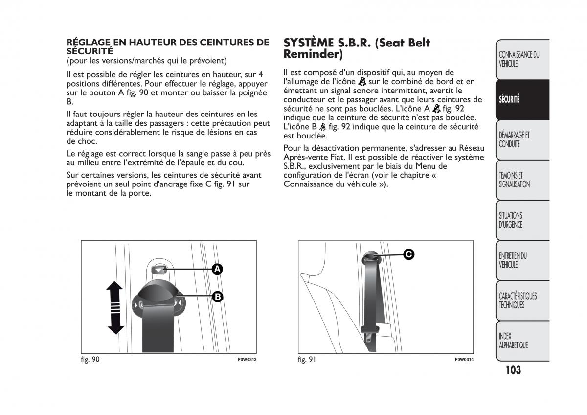 Fiat Panda II 2 manuel du proprietaire / page 107