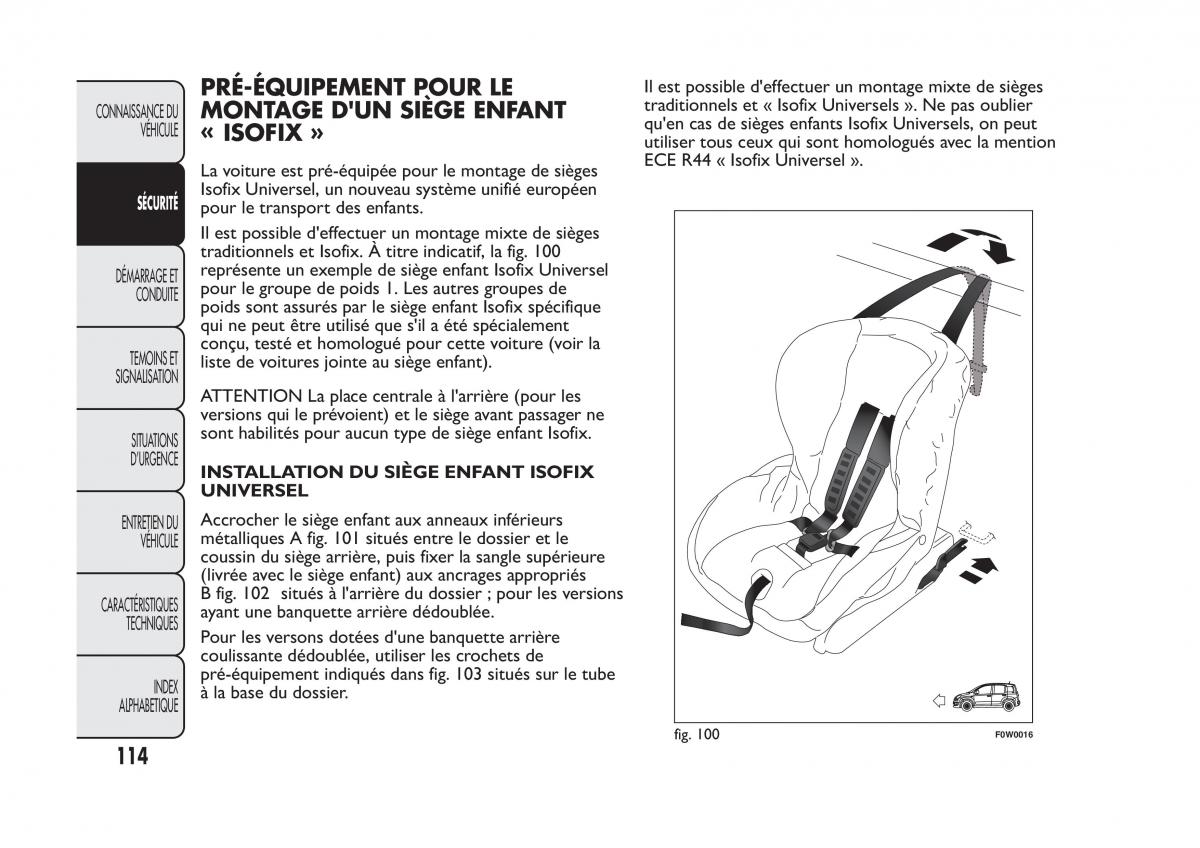 Fiat Panda II 2 manuel du proprietaire / page 118