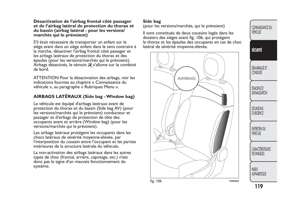 Fiat Panda II 2 manuel du proprietaire / page 123