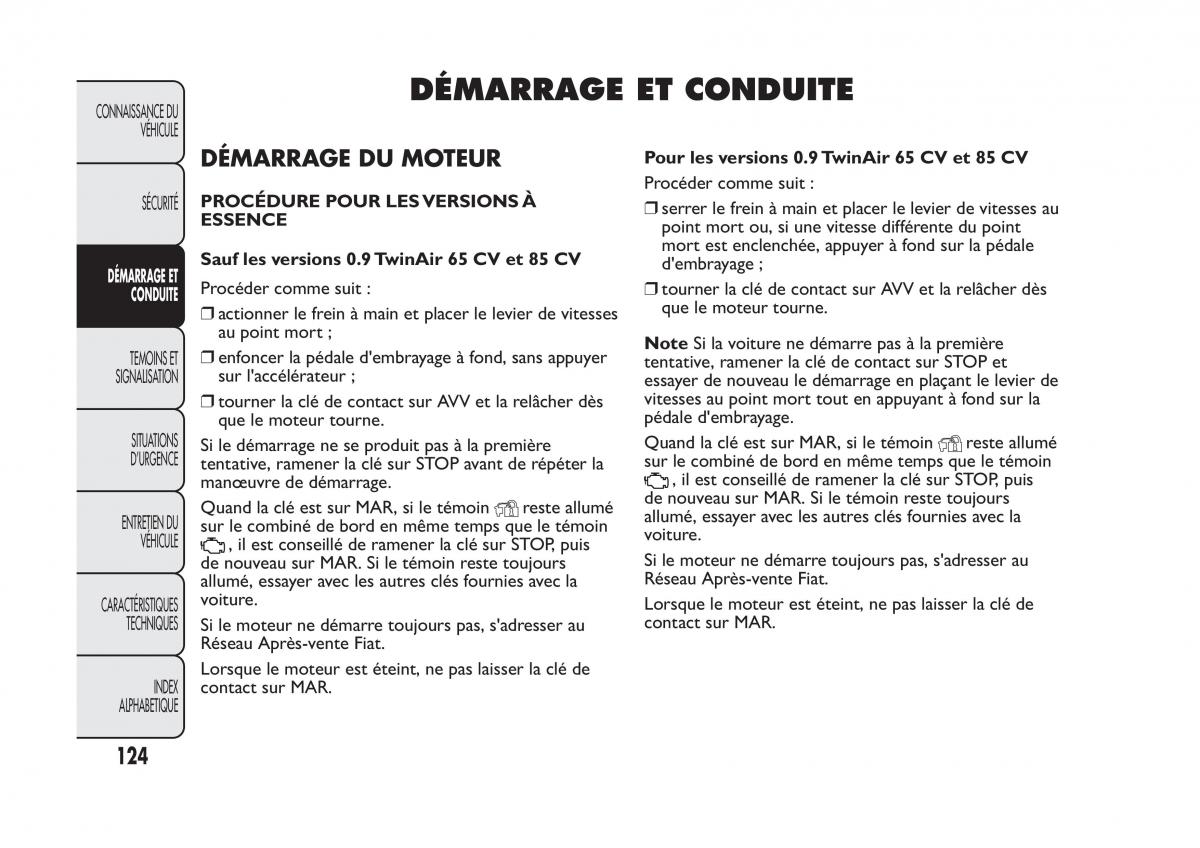 Fiat Panda II 2 manuel du proprietaire / page 128