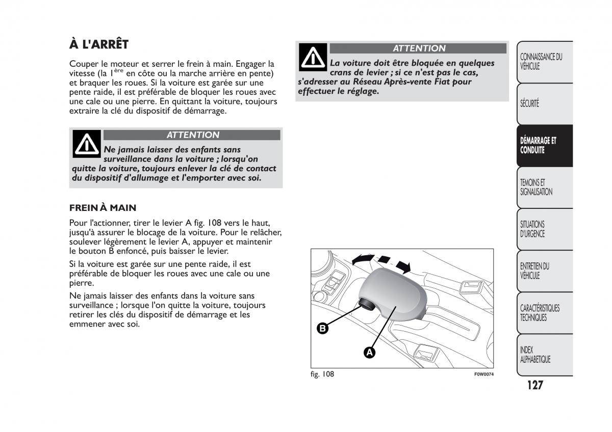 Fiat Panda II 2 manuel du proprietaire / page 131