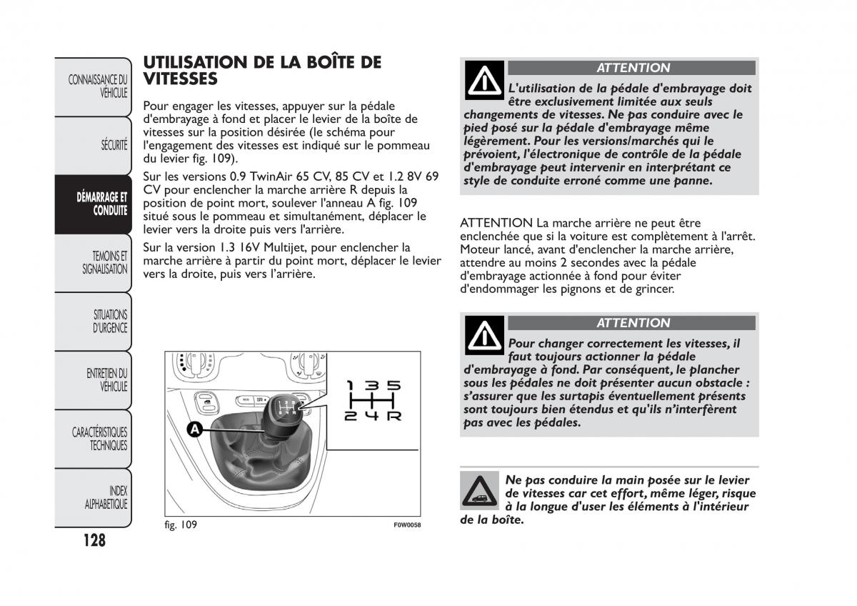 Fiat Panda II 2 manuel du proprietaire / page 132