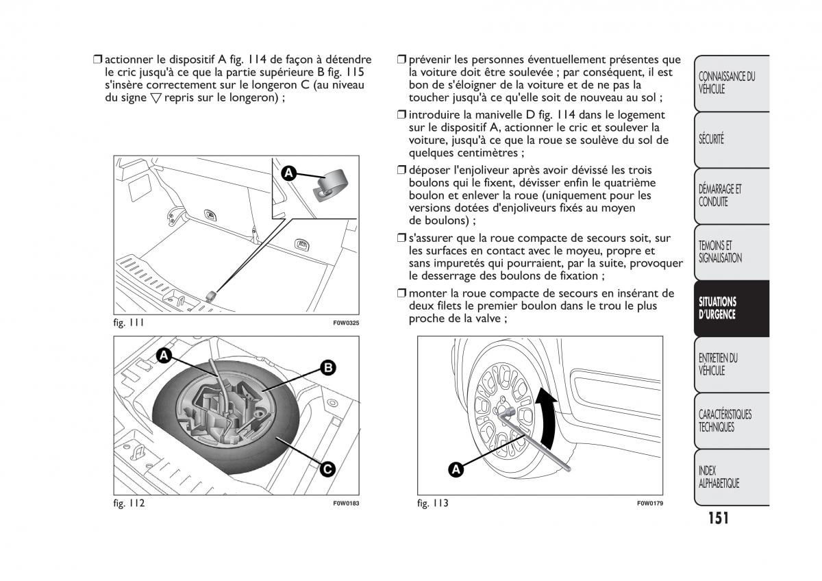 Fiat Panda II 2 manuel du proprietaire / page 155