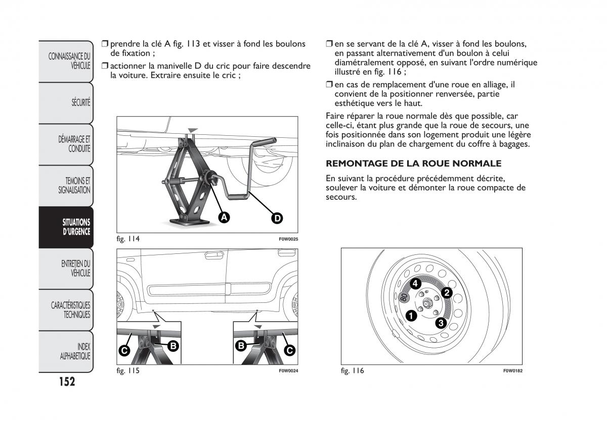 Fiat Panda II 2 manuel du proprietaire / page 156