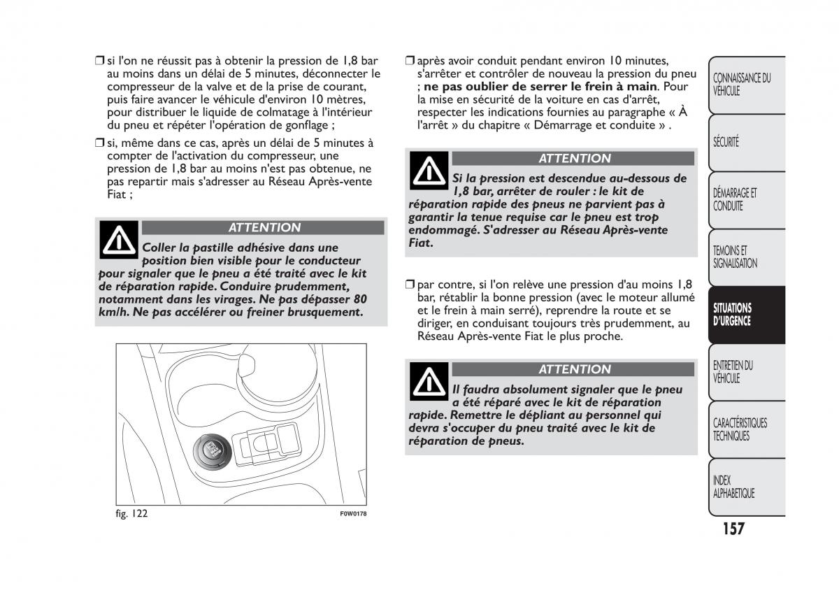 Fiat Panda II 2 manuel du proprietaire / page 161