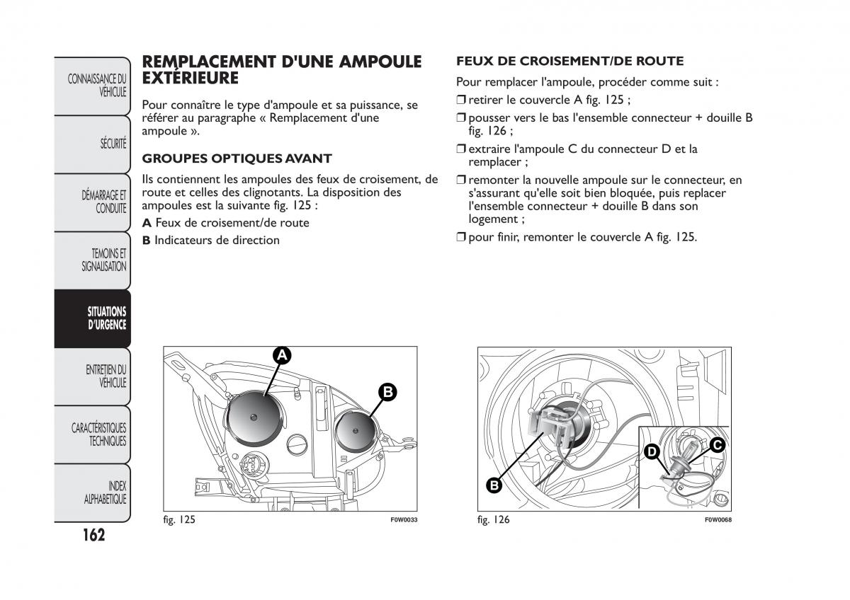 Fiat Panda II 2 manuel du proprietaire / page 166