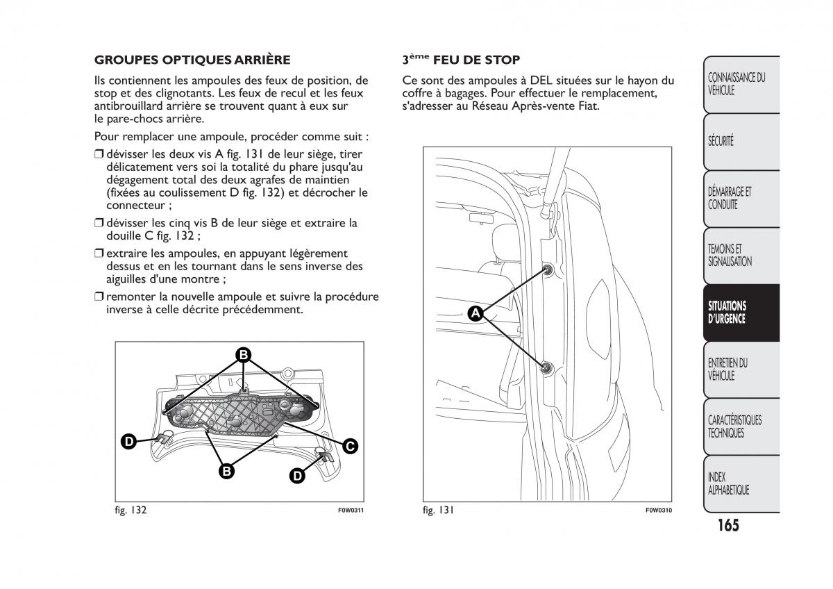 Fiat Panda II 2 manuel du proprietaire / page 169