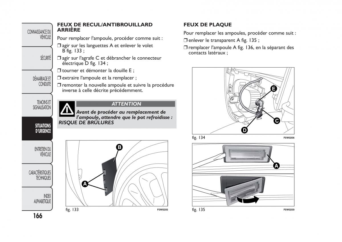 Fiat Panda II 2 manuel du proprietaire / page 170