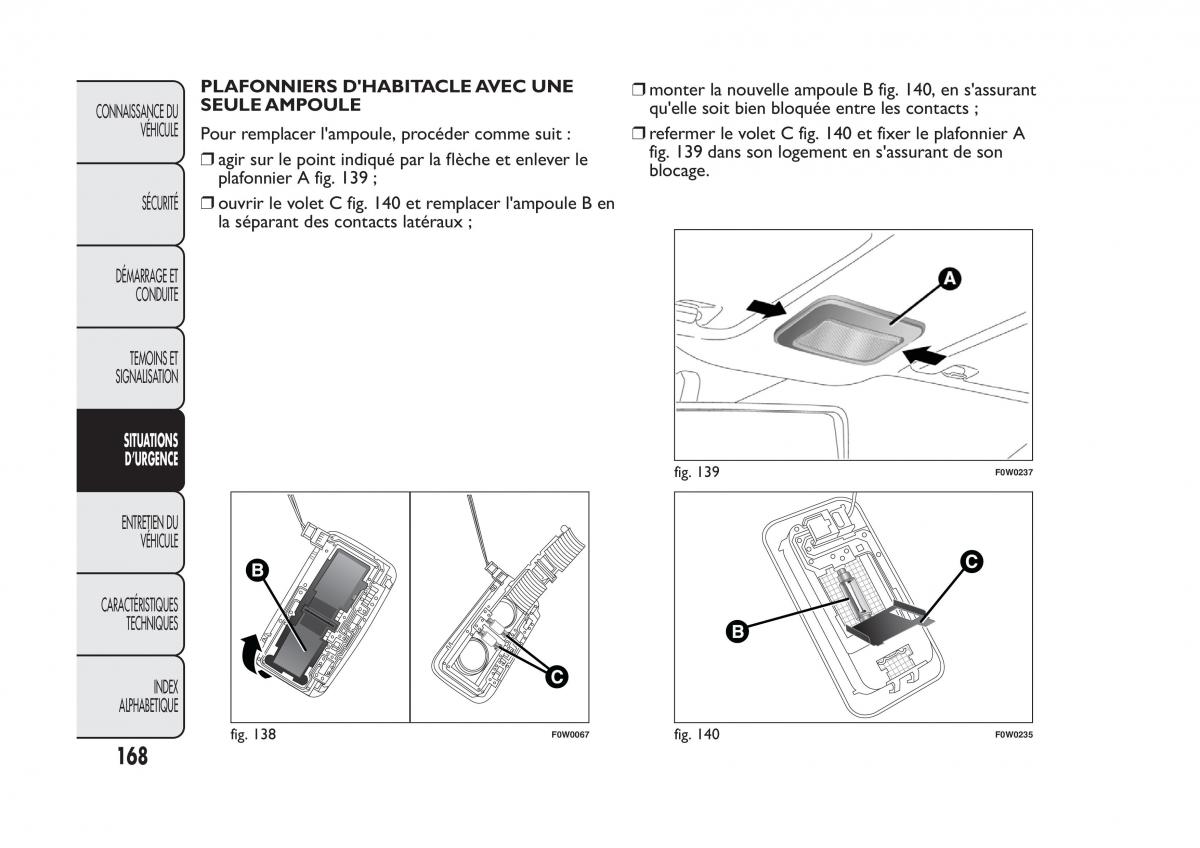 Fiat Panda II 2 manuel du proprietaire / page 172