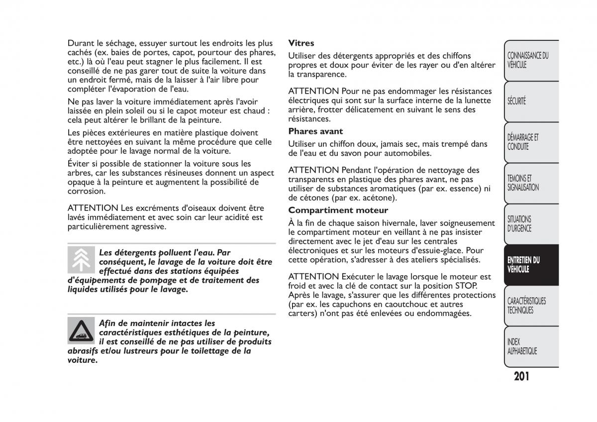 Fiat Panda II 2 manuel du proprietaire / page 205