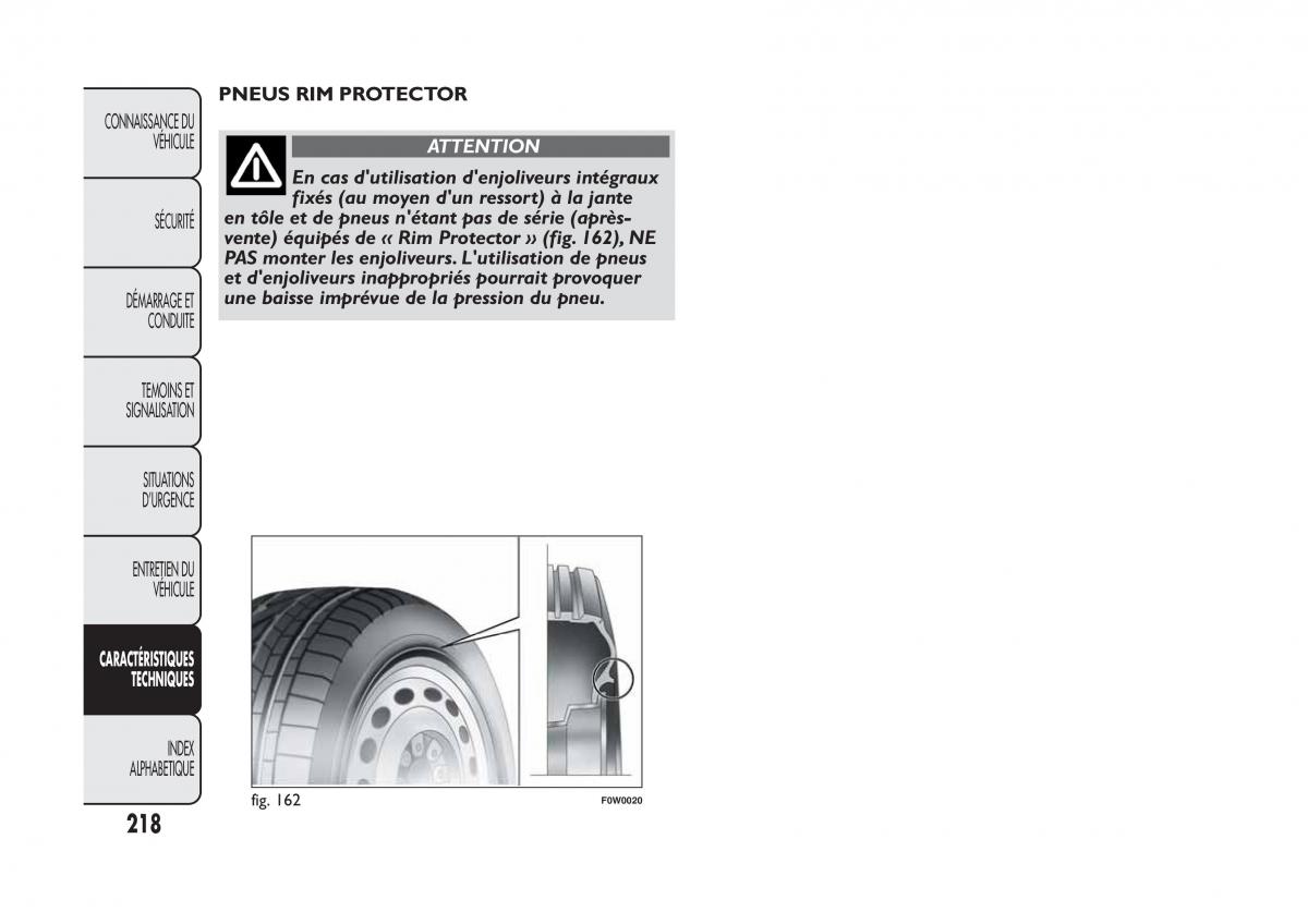 Fiat Panda II 2 manuel du proprietaire / page 222