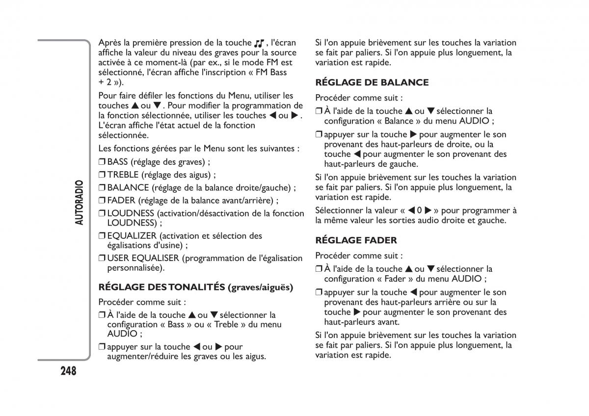 Fiat Panda II 2 manuel du proprietaire / page 252