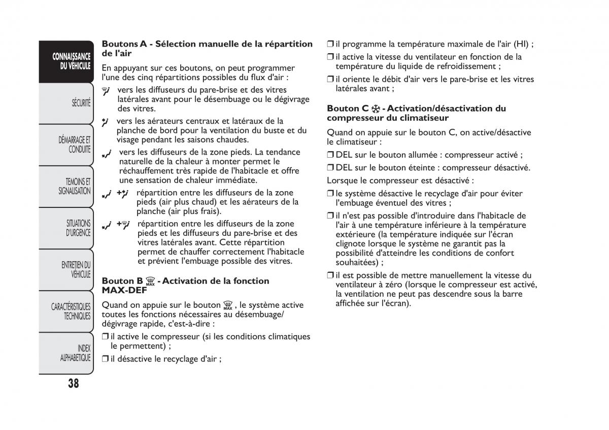 Fiat Panda II 2 manuel du proprietaire / page 42