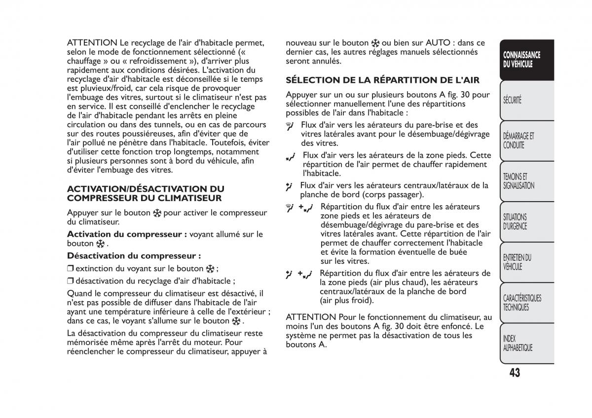 Fiat Panda II 2 manuel du proprietaire / page 47